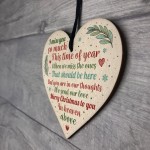 Memorial Christmas Tree Decoration Wooden Heart Plaque Gifts