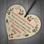 In Memory Memorial Christmas Tree Decoration Wood Heart Sign