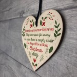 In Memory Memorial Christmas Tree Decoration Wood Heart Sign