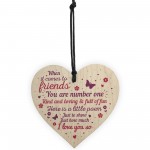 Friendship Wood Heart Plaque Gift Best Friend Thank You Keepsake