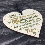 Dad Daddy Father Son Friendship Gift Wooden Heart Chic Plaque
