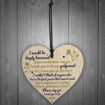 Godparent Wooden Heart Sign Keepsake Thank You Gift Christening