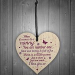 Gift For Nanny Grandma Wooden Heart Plaque Birthday Christmas