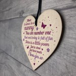 Gift For Nanny Grandma Wooden Heart Plaque Birthday Christmas