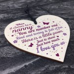 Gift For Nanny Grandma Wooden Heart Plaque Birthday Christmas