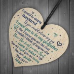 Godfather Wooden Heart Sign Keepsake Thank You Gift Christening