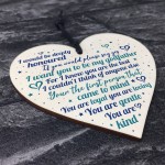 Godfather Wooden Heart Sign Keepsake Thank You Gift Christening