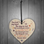 Wedding Anniversary Valentines Wooden Heart Sign Wedding Gifts