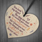 Wedding Anniversary Valentines Wooden Heart Sign Wedding Gifts