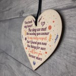 Wedding Anniversary Valentines Wooden Heart Sign Wedding Gifts