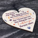 Wedding Anniversary Valentines Wooden Heart Sign Wedding Gifts