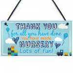 THANK YOU Gift For Nursery Teacher Hanging Sign Plaque Preschool