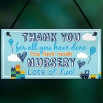 THANK YOU Gift For Nursery Teacher Hanging Sign Plaque Preschool