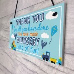 THANK YOU Gift For Nursery Teacher Hanging Sign Plaque Preschool