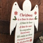 Wooden Angel Memorial Plaque For Mum Dad Nan Grandad Plaque