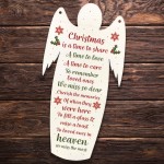 Wooden Angel Memorial Plaque For Mum Dad Nan Grandad Plaque