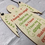 Christmas Wood Angel Memorial Plaque Hanging Memorial Sign Gift