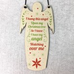 Christmas Wood Angel Memorial Plaque Hanging Memorial Sign Gift