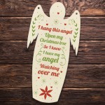 Christmas Wood Angel Memorial Plaque Hanging Memorial Sign Gift