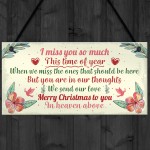 Christmas Memorial Hanging Plaque Rememberance Family Gift