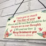 Christmas Memorial Hanging Plaque Rememberance Family Gift