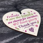 Handmade Friendship Plaque Best Friend Sign Wood Heart Gift