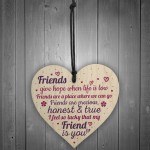 Friendship Sign Handmade Wooden Heart Sign Best Friend Gift