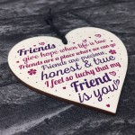 Friendship Sign Handmade Wooden Heart Sign Best Friend Gift