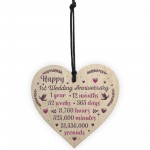 Handmade Wood Heart Plaque 1st Wedding Anniversary Gift For Her