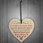 Handmade Wooden Heart Plaque Christmas Memorial Tree Bauble