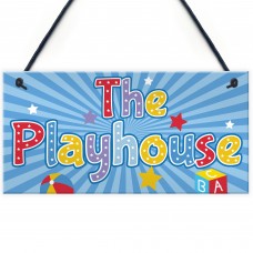 Child's Playhouse Hanging Plaque Gift For Daughter Son Kids Room