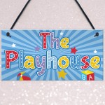 Child's Playhouse Hanging Plaque Gift For Daughter Son Kids Room