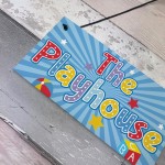 Child's Playhouse Hanging Plaque Gift For Daughter Son Kids Room