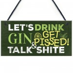 Novelty Gift For Gin Lovers Alcohol Man Cave Bar Plaque Gin Sign