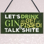 Novelty Gift For Gin Lovers Alcohol Man Cave Bar Plaque Gin Sign