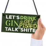 Novelty Gift For Gin Lovers Alcohol Man Cave Bar Plaque Gin Sign