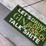 Novelty Gift For Gin Lovers Alcohol Man Cave Bar Plaque Gin Sign