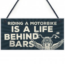 Motorbike Motorcycle Gift Hanging Plaque Gift For Dad Him Biker