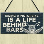 Motorbike Motorcycle Gift Hanging Plaque Gift For Dad Him Biker