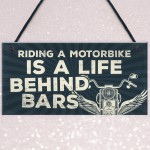 Motorbike Motorcycle Gift Hanging Plaque Gift For Dad Him Biker