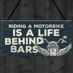 Motorbike Motorcycle Gift Hanging Plaque Gift For Dad Him Biker