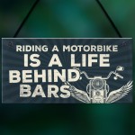 Motorbike Motorcycle Gift Hanging Plaque Gift For Dad Him Biker