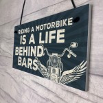Motorbike Motorcycle Gift Hanging Plaque Gift For Dad Him Biker