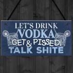 Funny Vodka Sign Man Cave Home Bar Pub Plaque Alcohol Gifts