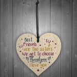 Best Friend Sister Friendship Gifts Wooden Heart Birthday Plaque