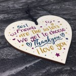 Best Friend Sister Friendship Gifts Wooden Heart Birthday Plaque