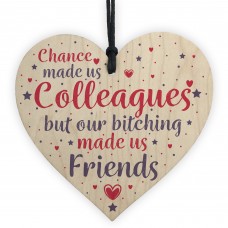 Colleague Work Leaving Gift Wood Heart Plaque Friendship Friend
