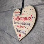 Colleague Work Leaving Gift Wood Heart Plaque Friendship Friend