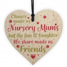 Chance Made Us Nursery Mums Wooden Hanging Heart Novelty Gift