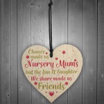 Chance Made Us Nursery Mums Wooden Hanging Heart Novelty Gift